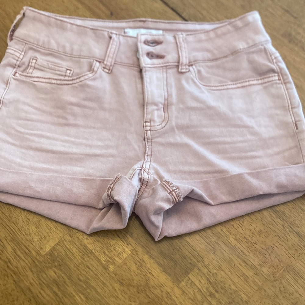 SO Blush Pink High-Rise Cuffed Jean Shorts